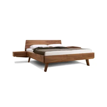 Bett Slim (90 x 200 cm, Nussbaum)
