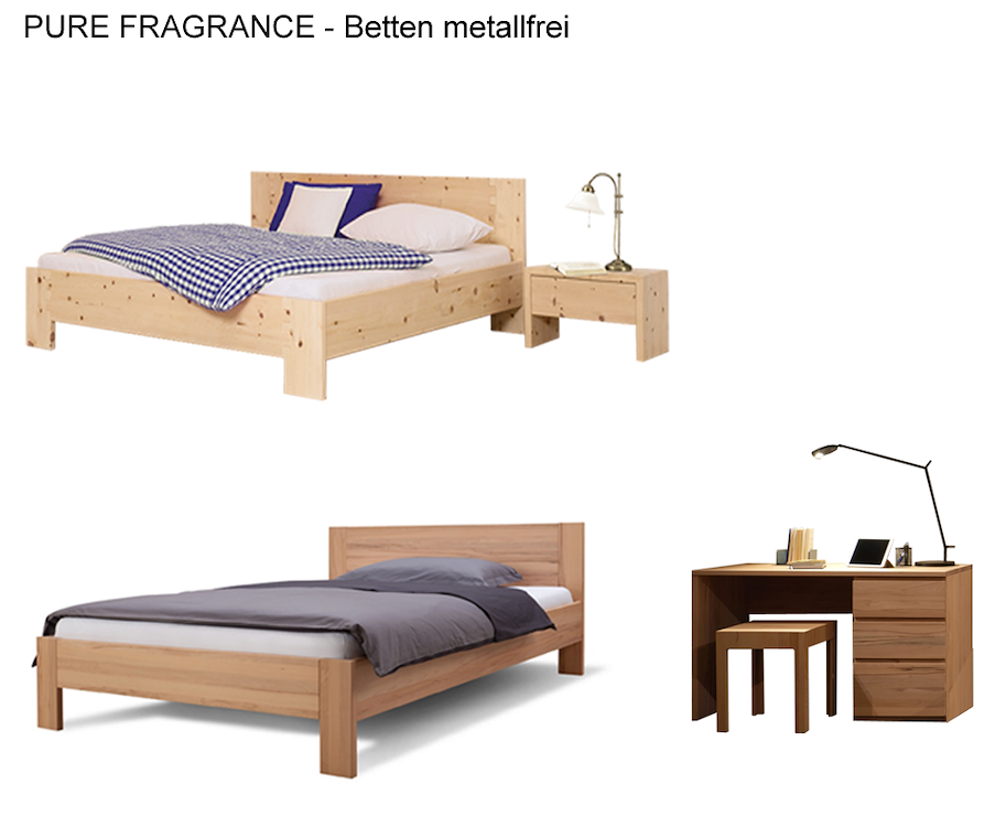 Pure fragrance Metallfrei (Arve & Varianten) Bett - Nachttisch